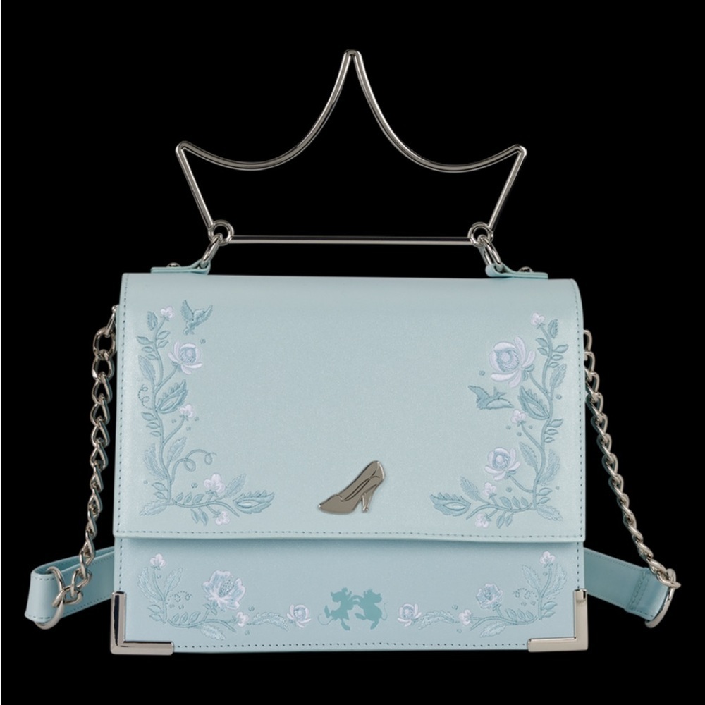 Loungefly Disney Princess Cinderella Shimmer Crossbody Embroidered Bag